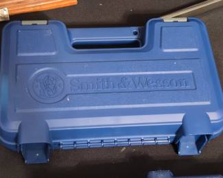 Smith & Wesson OEM Blue Polymer Pistol Case with Cable Lock