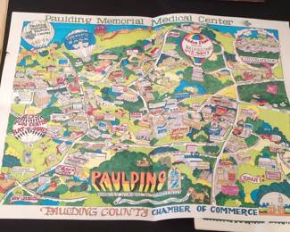1990 Paulding County Chamber of Commerce Pictorial Map