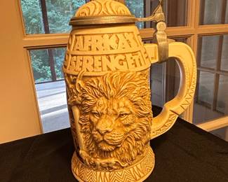Avon "Africa's Serengeti" Ceramarte Beer Stein