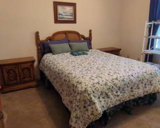 Vintage Oak Bedroom Suite (Armoire, Dresser with Mirror)