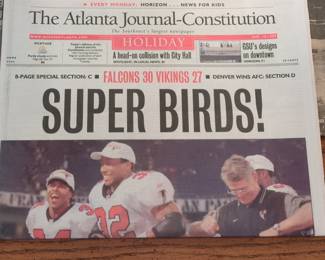 January 18, 1999 Atlanta Journal-Constitution 'Super Birds!' Newspaper