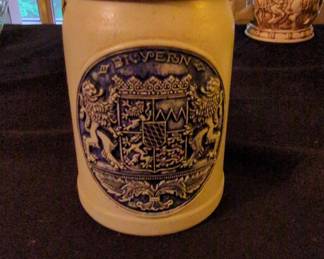 Vintage Gerz Bayern Coat of Arms Stoneware Beer Stein