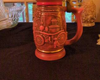 Vintage Avon "Tribute to American Firefighters" Beer Stein with Bell Lid