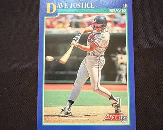 1991 Score Dave Justice Baseball Card #55