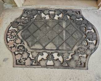 Ornate Cast Iron Floral Doormat