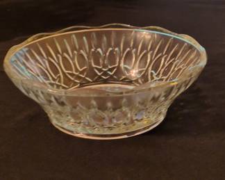 Pasari Indonesia Pretzel Pattern Clear Pressed Glass Bowl