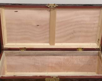 Carved Camphor Wood Travelling Trunk