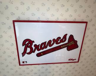 Framed Atlanta Braves Logo Embroidery