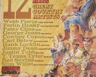12 Great Country Hits (Various Artists) - Hilltop Records JM-6000