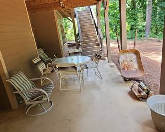 Vintage Metal Patio Dining Set