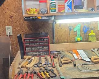 Assorted Hand Tools and Hardware Organizer