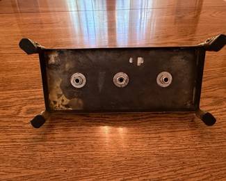 Vintage Brass Double Candle Holder Desk Stand