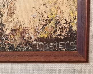 Decorative Landscape Oil Painting Signed 'Masters'