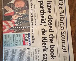 The Atlanta Journal, March 18, 1992 - Apartheid Referendum Front Page