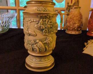 Vintage Avon 1989 Racing Car Ceramic Beer Stein