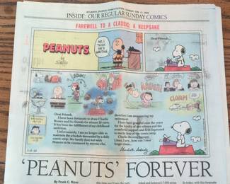 Atlanta Journal-Constitution Peanuts Farewell Keepsake Edition (Feb 13, 2000)