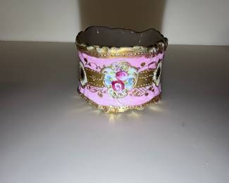 Vintage Porcelain Floral Napkin Ring