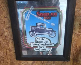 Vintage Snap-on Tools 1920 Advertising Mirror - First Tool Truck