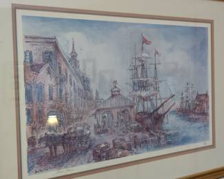Sharon Saseen Nautical Harbor Limited Edition Print