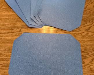Blue Synthetic Placemats (Set of 6)