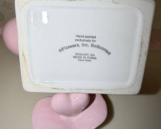 Flowers, Inc. Balloons Heart-Shaped Ceramic Teapot with Pink Roses