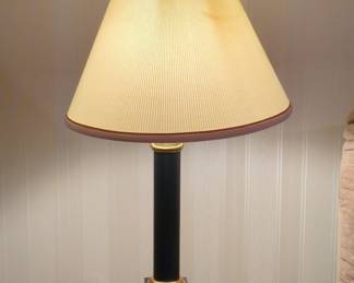Frederick Cooper Black and Gold Column Table Lamp
