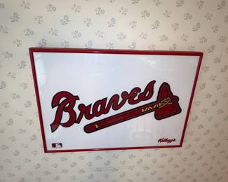 Framed Atlanta Braves Logo Embroidery