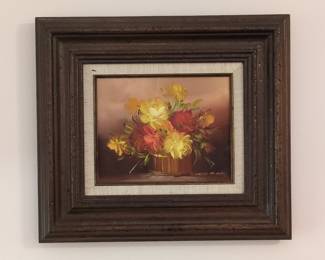 Robert Cox Floral Still Life Oil Painting