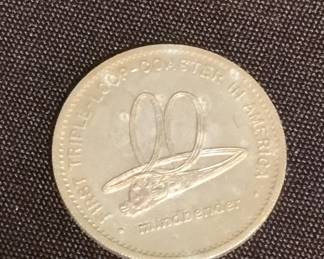 1978 Six Flags Mindbender Souvenir Token
