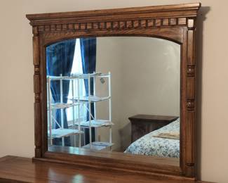 Sumter Cabinet Company Solid Oak Triple Dresser with Mirror