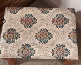 Vintage Rosalco Commodore Collection Floral Tapestry Footstool