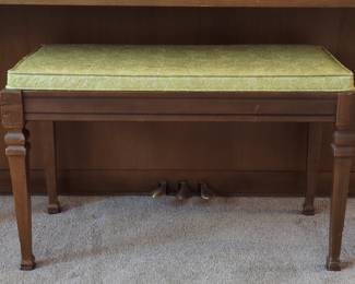 Vintage Upholstered Piano Bench