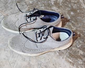 FootJoy Men's Gray Suede Wingtip Golf Sneakers