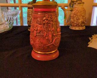 Vintage Avon "Tribute to American Firefighters" Beer Stein with Bell Lid