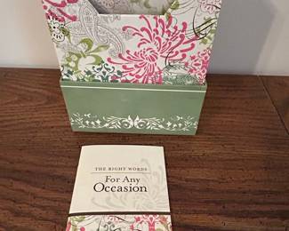 Floral Paisley Greeting Card Organizer with Booklet