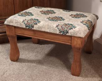 Vintage Rosalco Commodore Collection Floral Tapestry Footstool