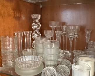 Assorted Vintage Glassware and Crystal Collection, including Princess House and Fostoria