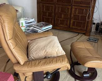 Ekornes Stressless Mayfair Recliner and Ottoman