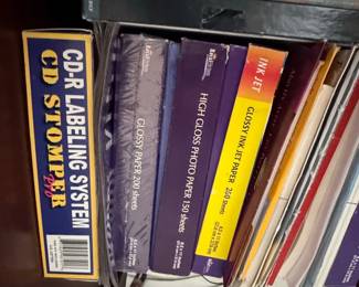 Collection of Assorted Royal Brites Paper and CD Stomper Pro Labeling System