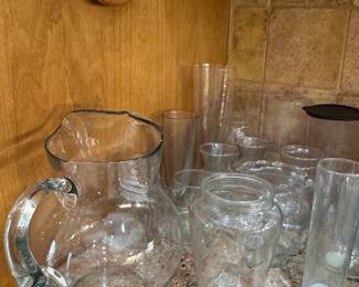 Princess House Heritage Pattern Crystal Pitcher and Glasses Set