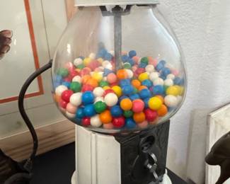 VintageStyle White Gumball Machine