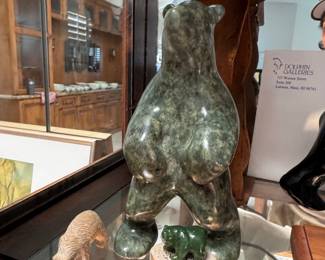 Canadian Jade Bear Sculpture by Lyle Sopel