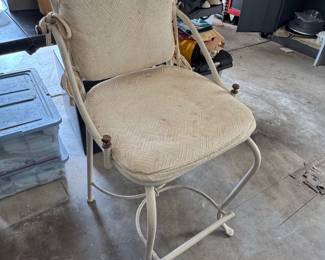 Vintage Wrought Iron Vanity Stool