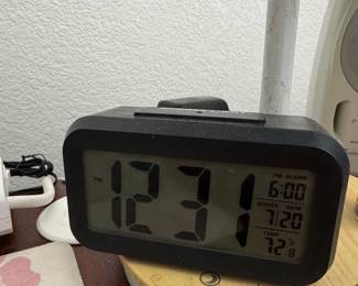 Generic Digital LCD Alarm Clock with Temperature and Date
