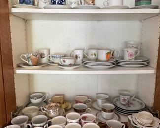 Mixed Collection of Vintage Teacups, Mugs, and Saucers second image