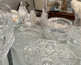 Collection of Vintage American Brilliant Period Cut Crystal Decorative Tableware