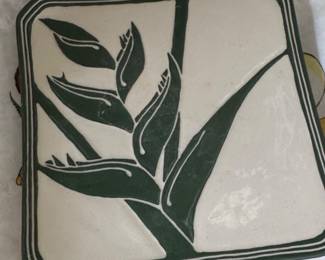 Vintage Pacific Rim Bird of Paradise Square Plate
