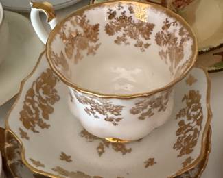 Royal Albert Antoinette Gold Floral Teacup and Saucer