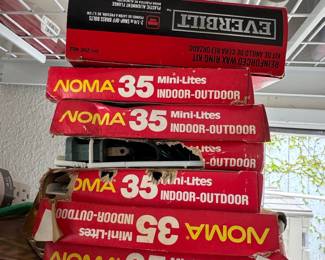 Vintage Noma MiniLites and Everbilt Wax Ring Kit