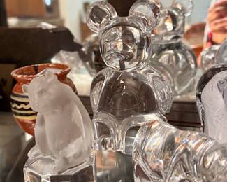 Daum Crystal Teddy Bear Figurine